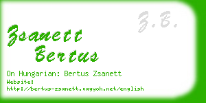 zsanett bertus business card